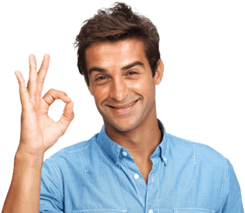 Man Making Okay Gesture PNG Image