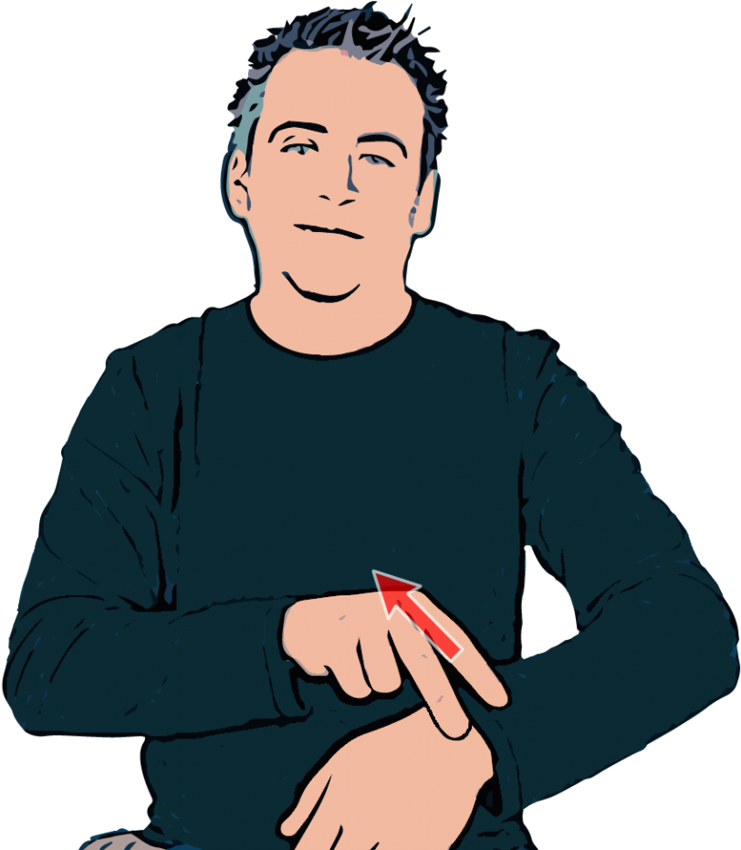 Man Pointing With Finger Illustration PNG Image