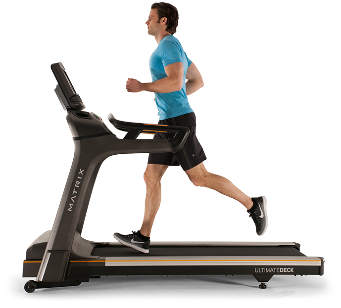 Man Runningon Treadmill Fitness Equipment PNG Image