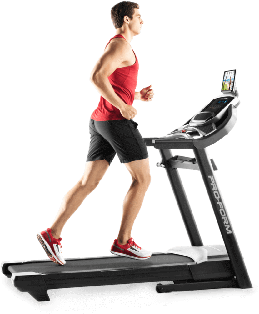 Man Runningon Treadmill PNG Image