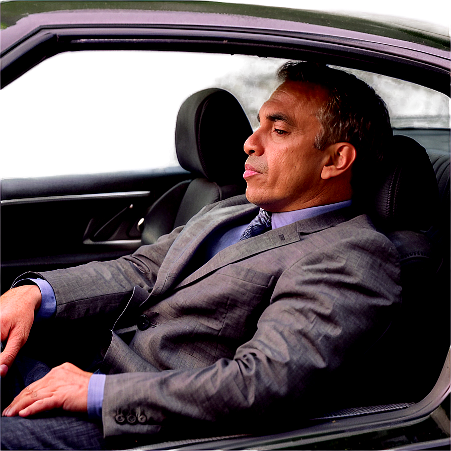 Man Sitting In Car Png Pbq PNG Image