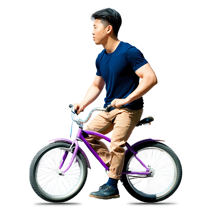 Man Sitting On Bicycle Png Wyc30 PNG Image