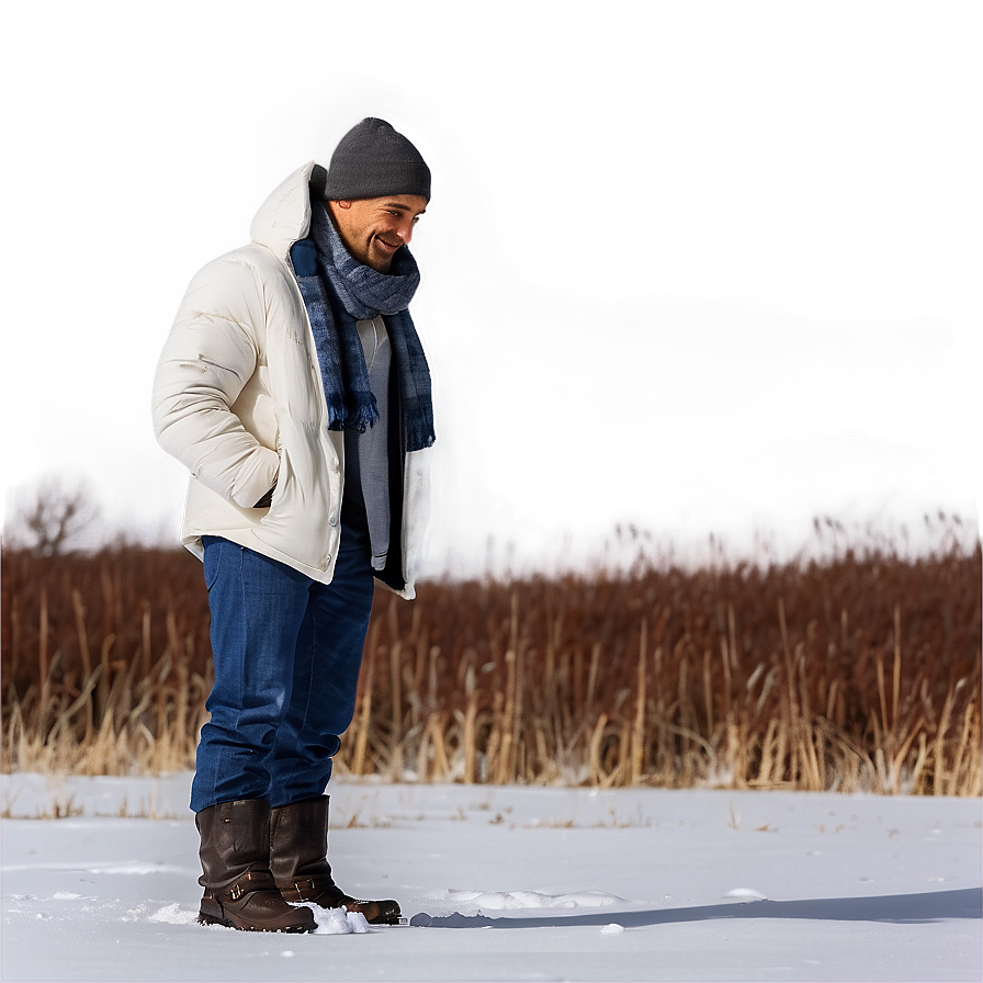 Man Standing In Snow Png 56 PNG Image