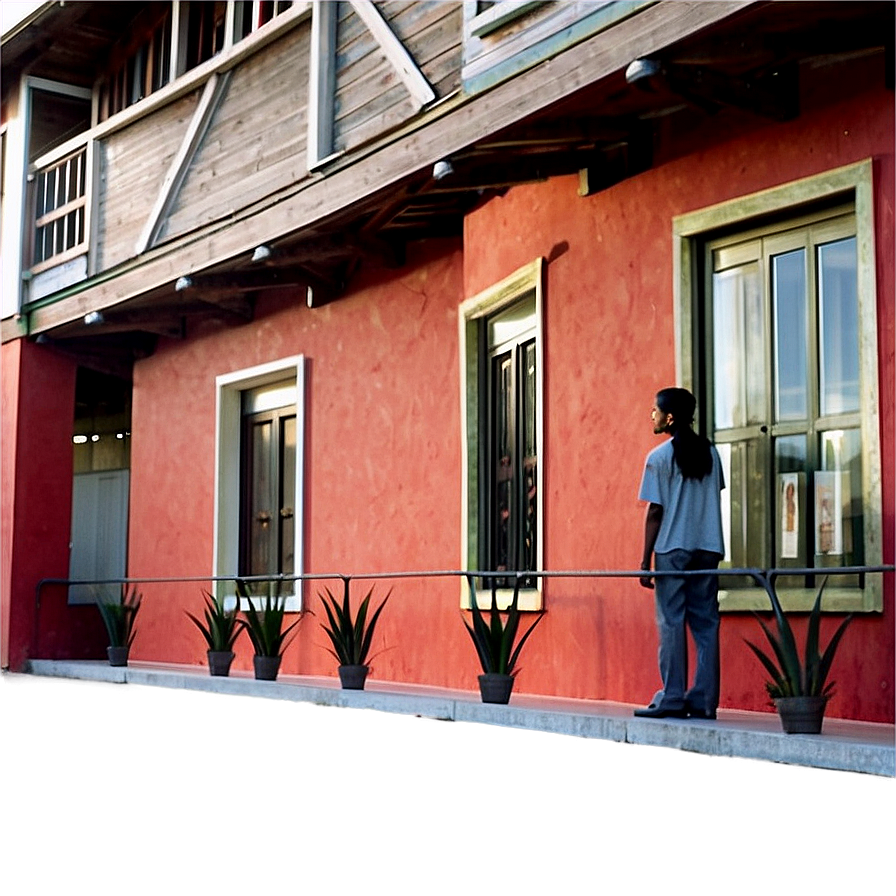 Man Standing On Balcony Png Nir PNG Image