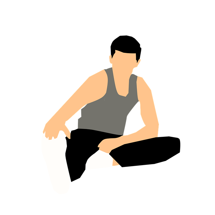 Man Stretching Legs Fitness Illustration PNG Image