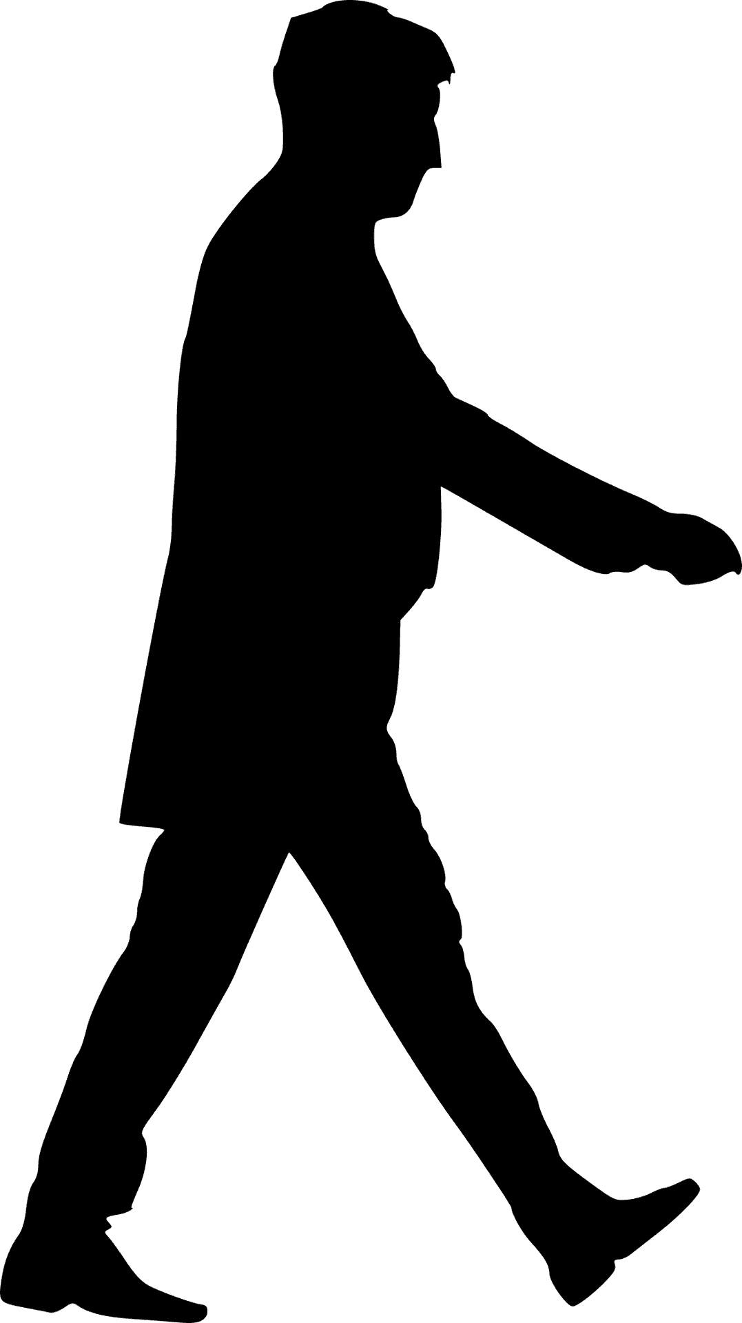 Man Walking Silhouette PNG Image