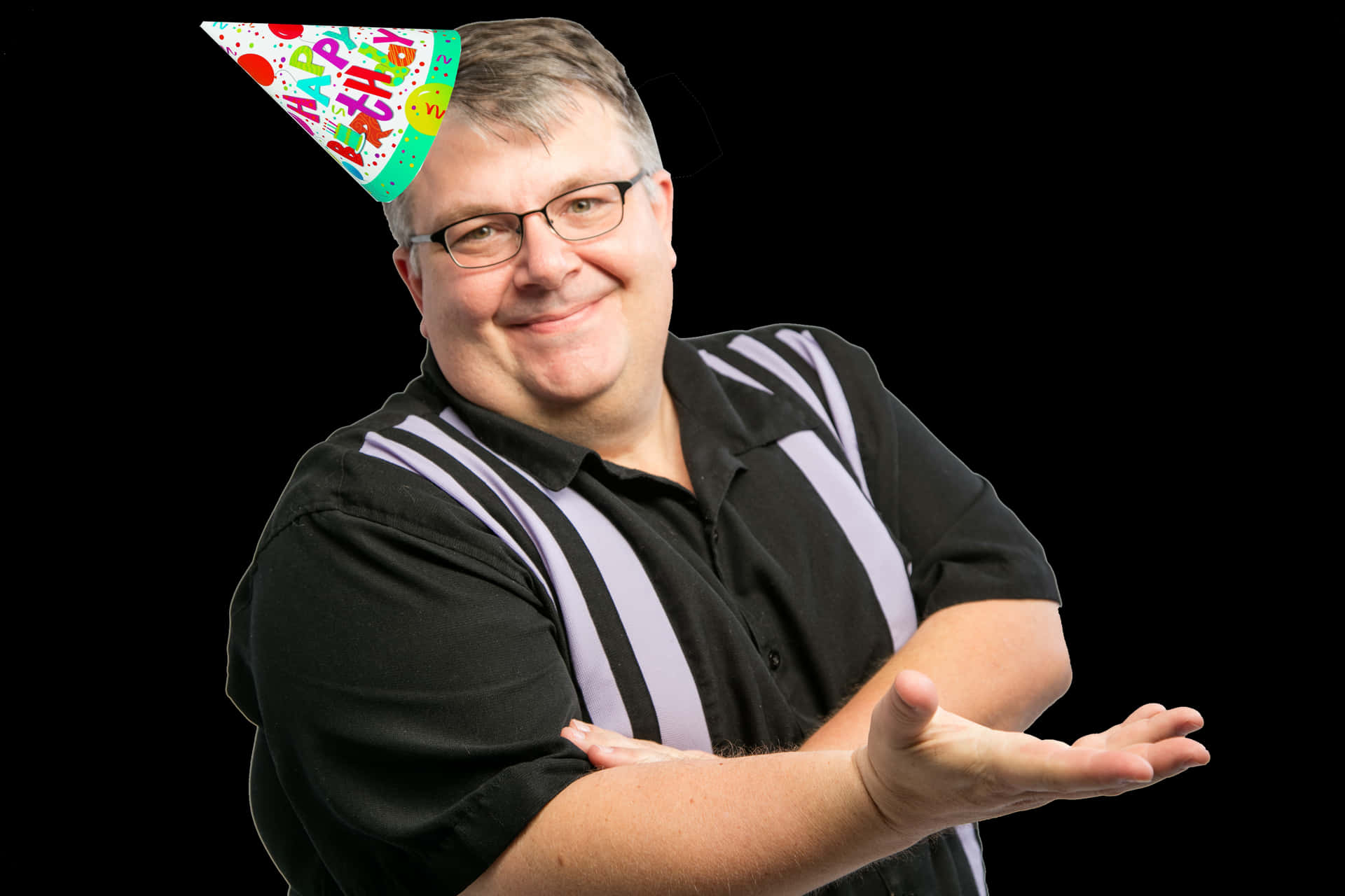 Man With Birthday Hat PNG Image