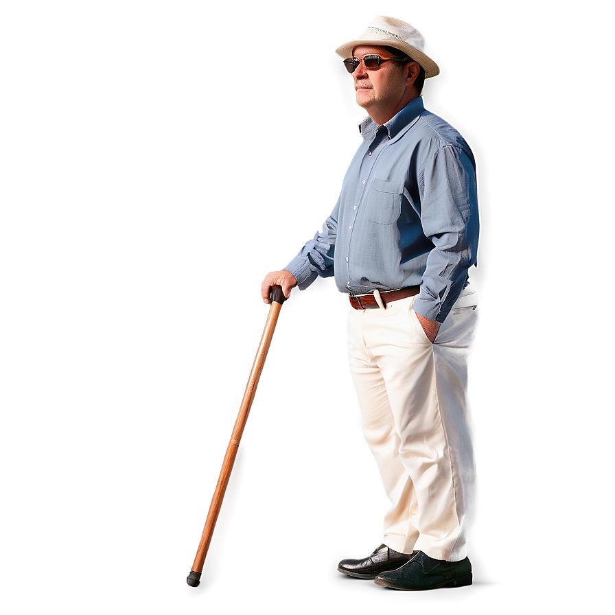 Man With Cane Png 05042024 PNG Image