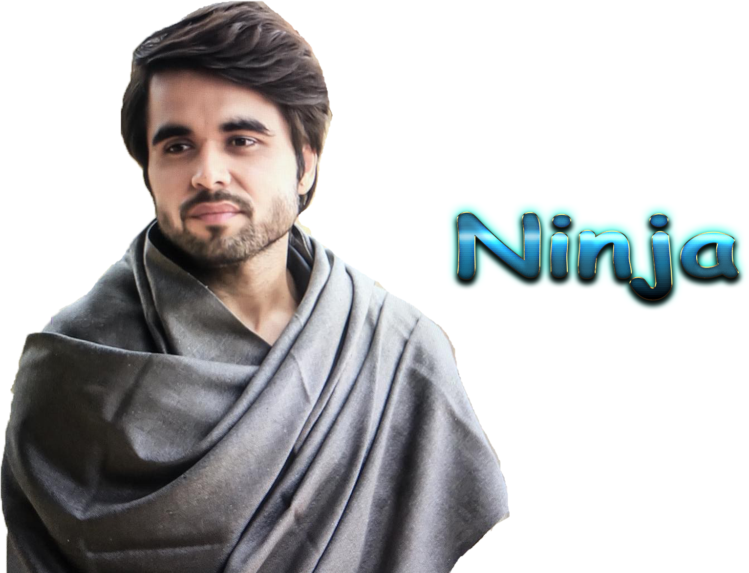 Man Wrappedin Blanket Ninja PNG Image