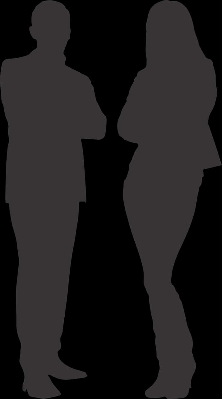 Manand Woman Silhouette Conversation PNG Image