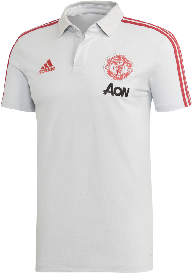 Manchester United White Polo Shirt Adidas A O N Sponsorship PNG Image