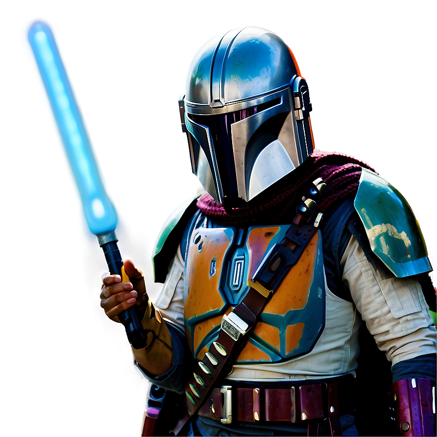 Mandalorian Action Scene Png Obs PNG Image