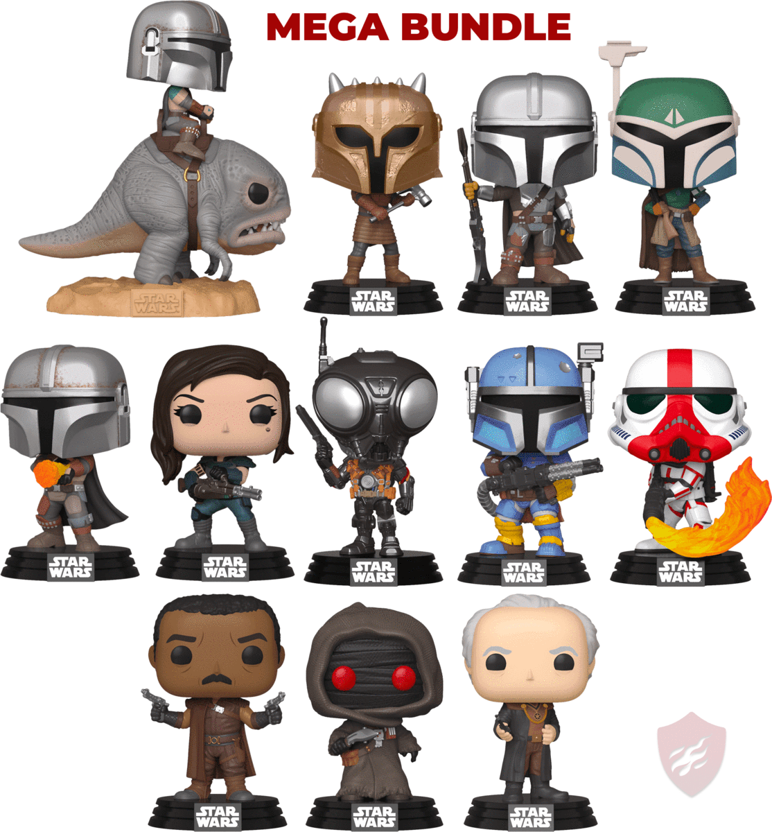 Mandalorian Funko Pop Collection PNG Image