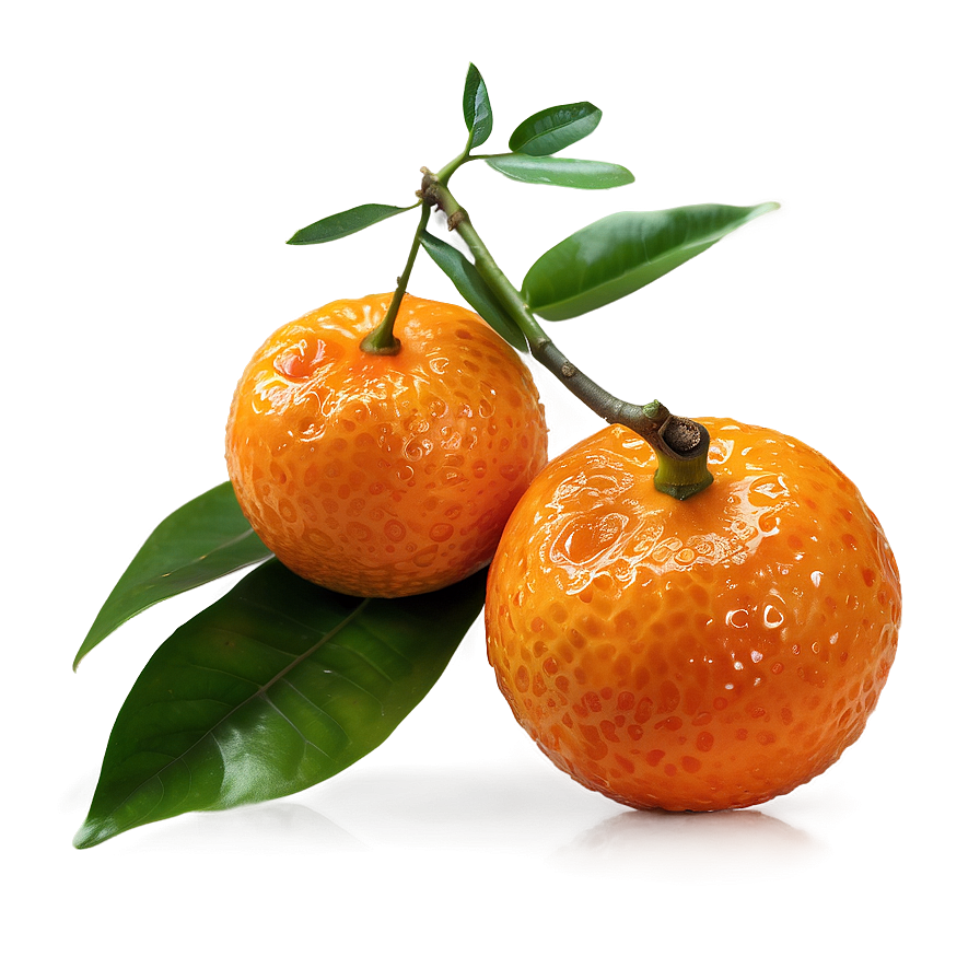 Mandarin With Leaf Png 19 PNG Image