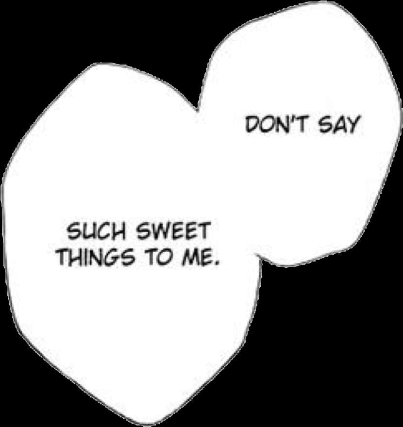 Manga Speech Bubble Flustered Response PNG Image