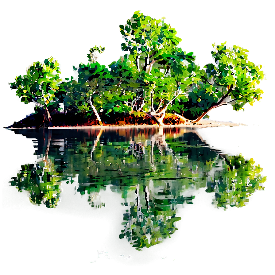 Mangrove Forest Reflection Png Hnl PNG Image