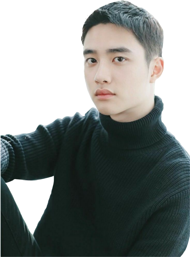 Manin Black Turtleneck PNG Image