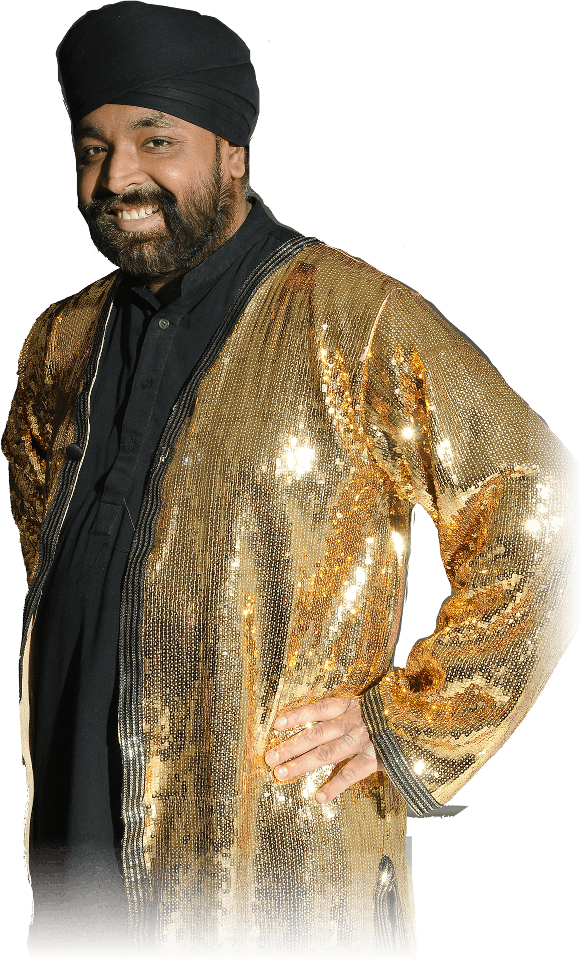 Manin Golden Sequin Jacket PNG Image