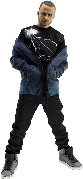 Manin Lightning Sweaterand Jeans PNG Image