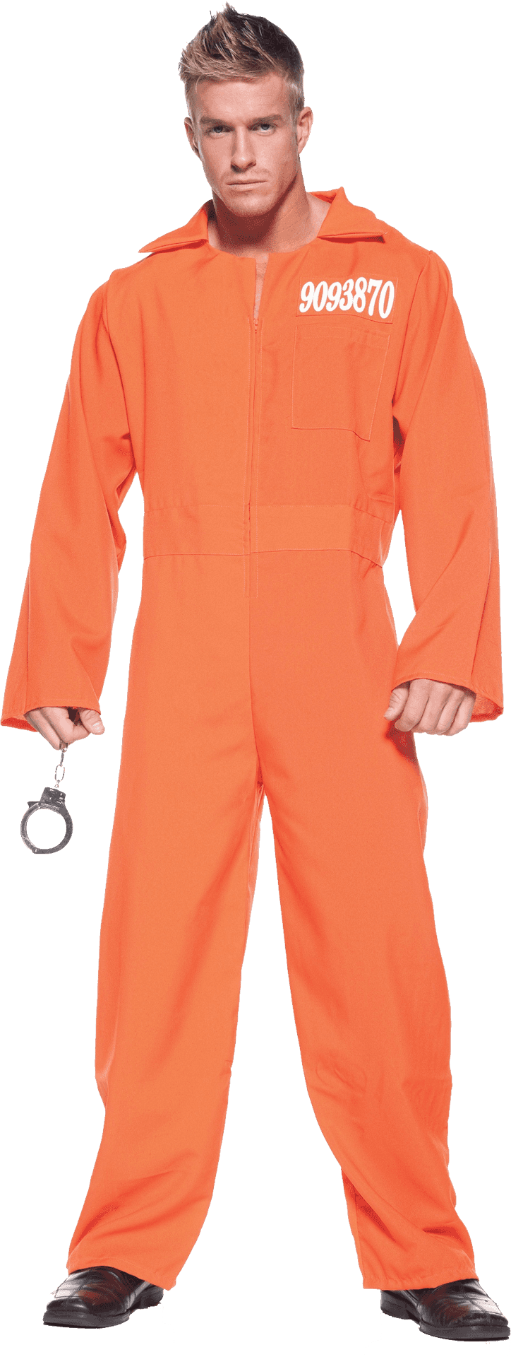 Manin Orange Prison Jumpsuit PNG Image