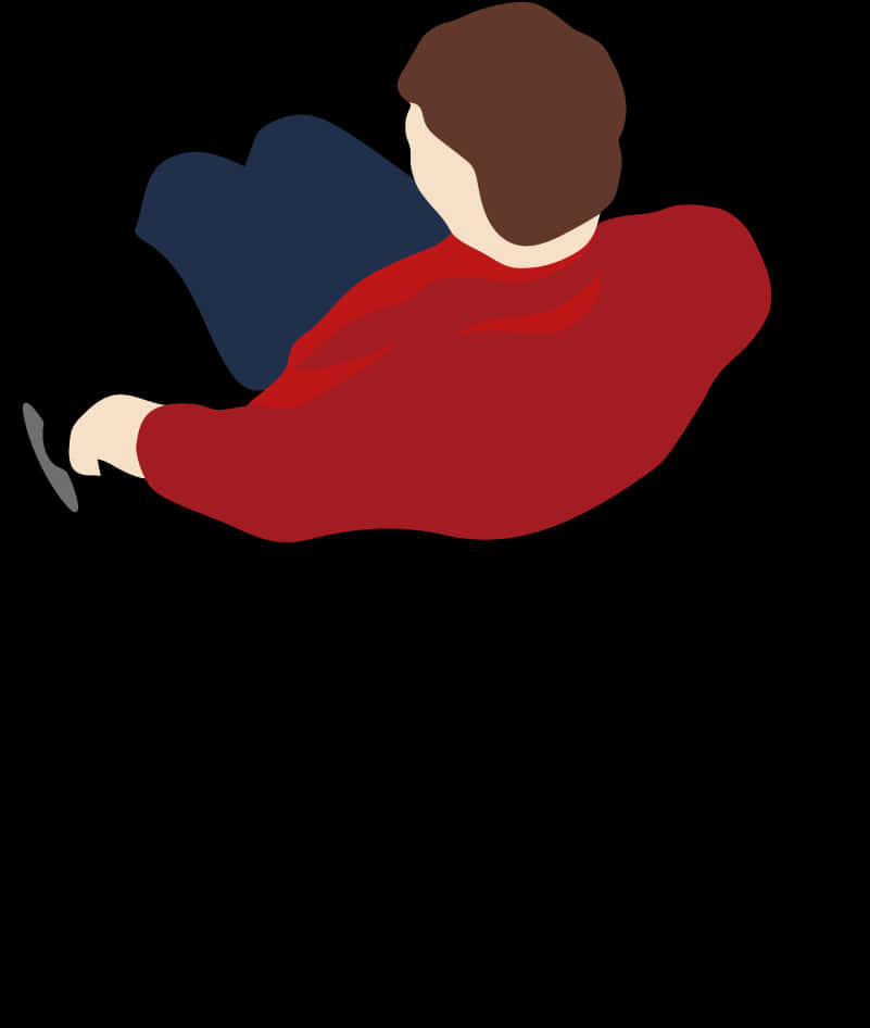 Manin Red Sweater Vector Art PNG Image