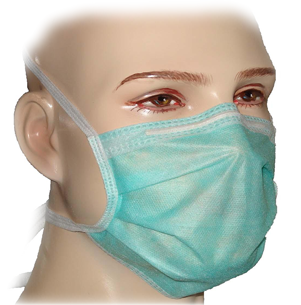 Mannequin Head Wearing Surgical Mask PNG Image