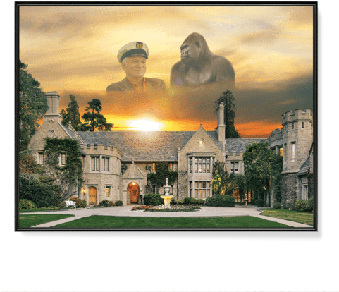 Mansion Sunset Admiral Gorilla PNG Image