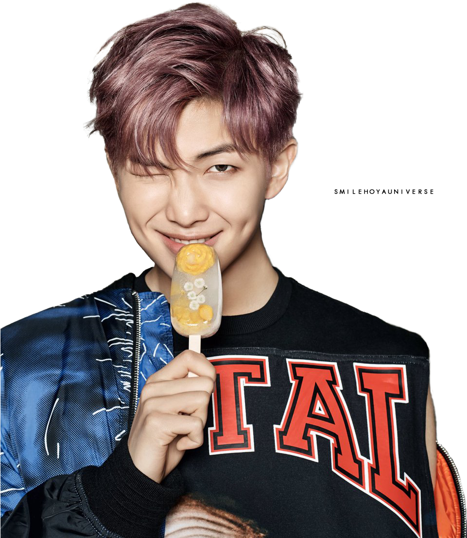 Manwith Popsicleand Wink PNG Image