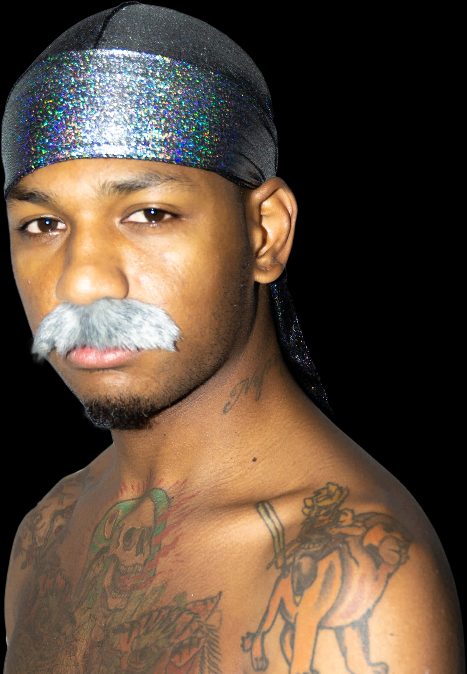 Manwith Sparkling Duragand Tattoos PNG Image