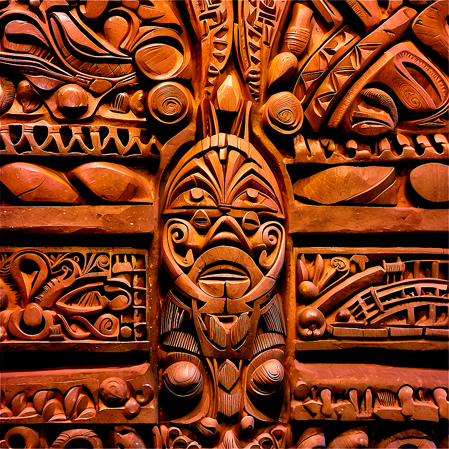 Maori Carvings Detail Png 19 PNG Image