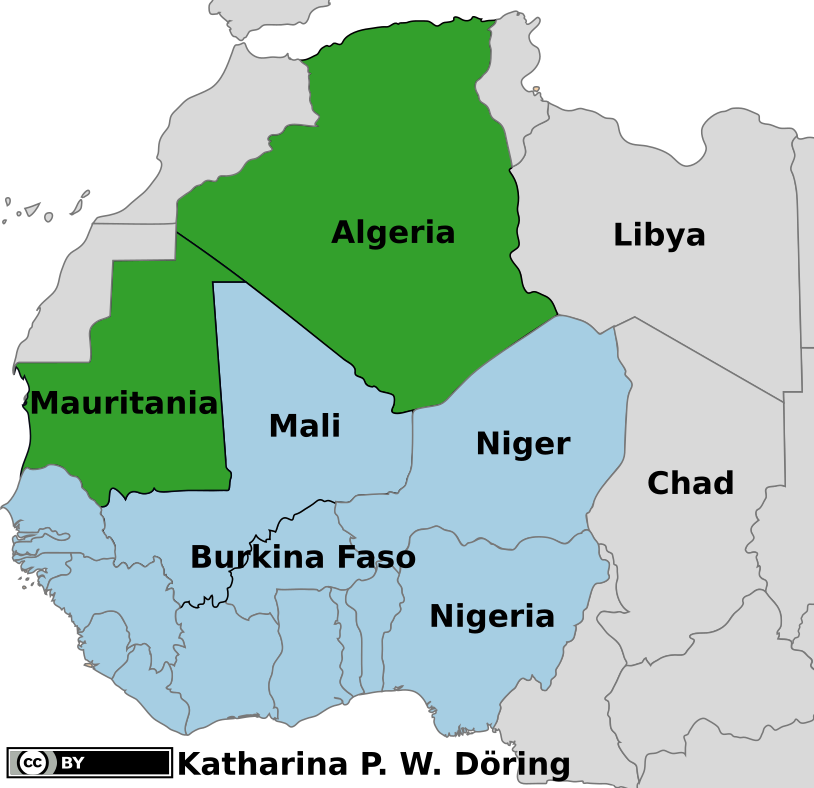 Map_of_ Mali_and_ Surrounding_ Countries PNG Image