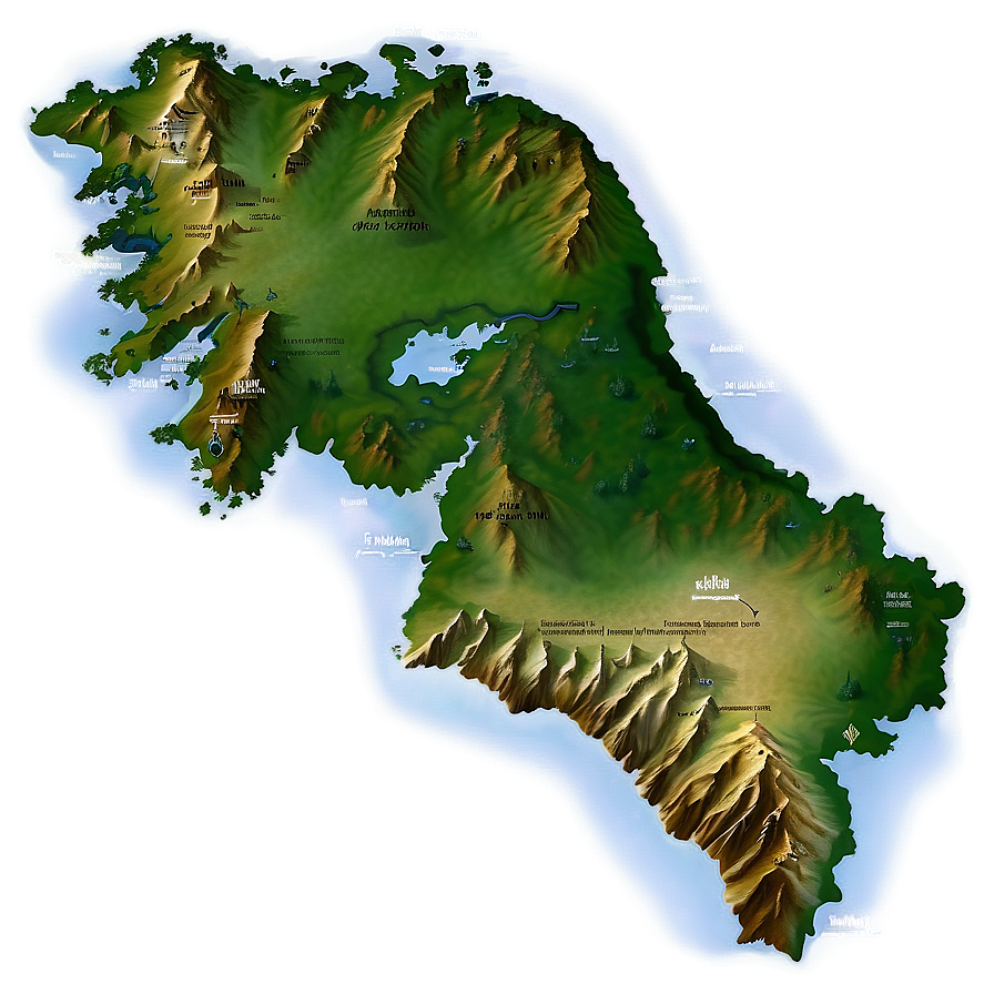 Map Of Middle Earth Png 1 PNG Image