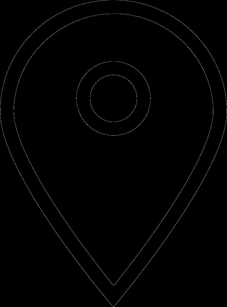 Map Pin Outline Icon PNG Image