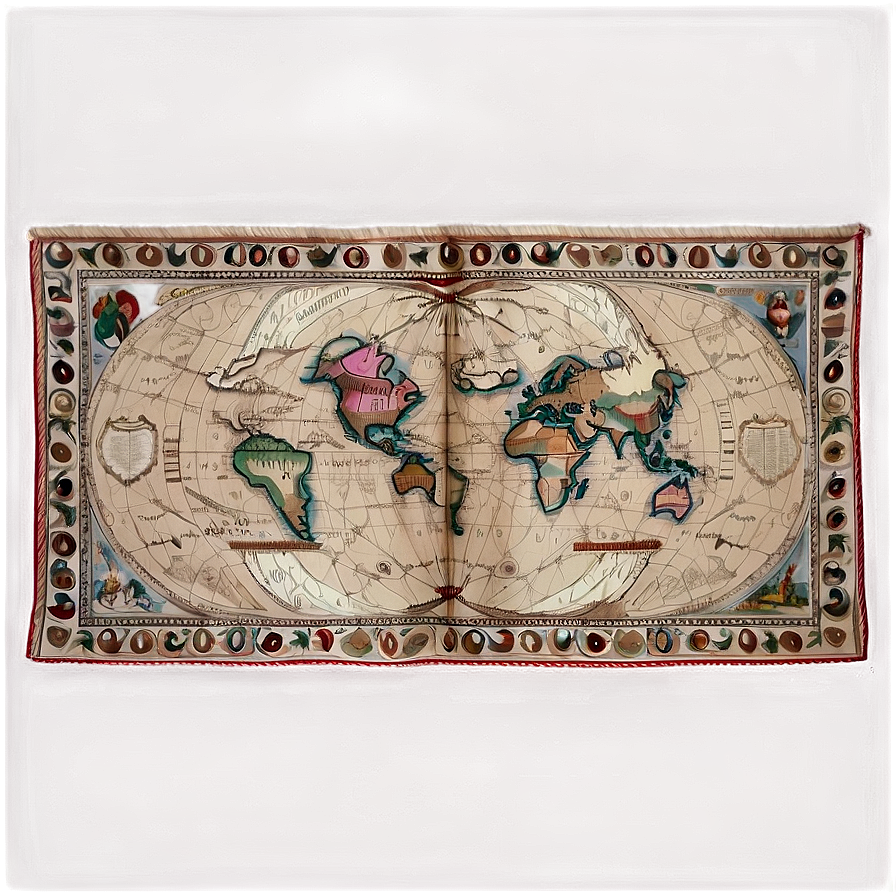 Map Tapestry Png 24 PNG Image