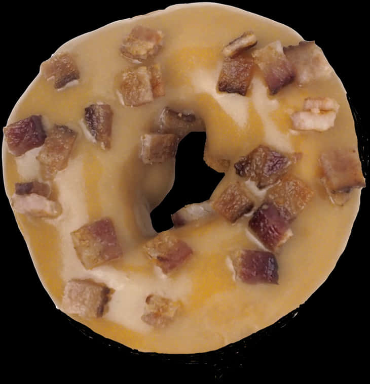 Maple Bacon Donut Top View.jpg PNG Image