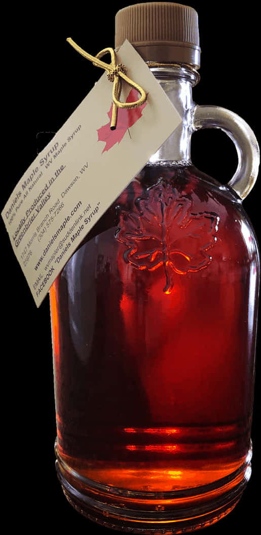 Maple Syrup Bottlewith Label PNG Image