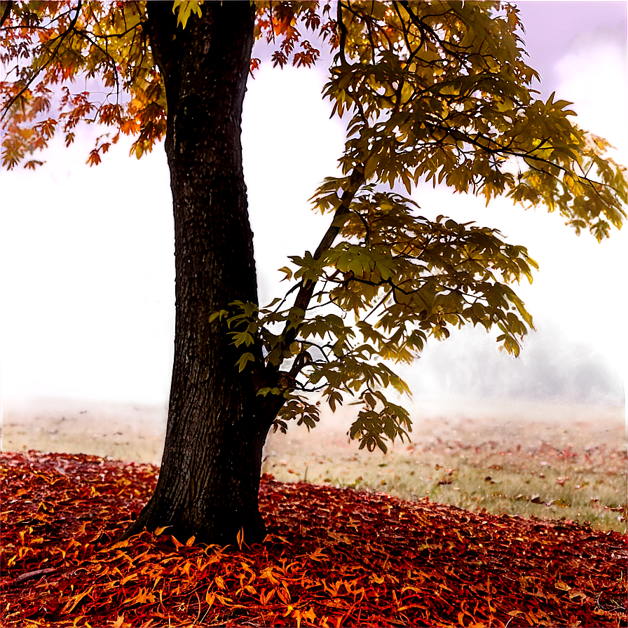 Maple Tree In Foggy Morning Png Xyx PNG Image