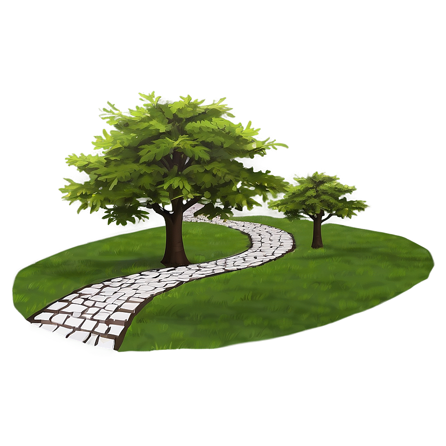 Maple Tree Pathway Scenery Png 06122024 PNG Image