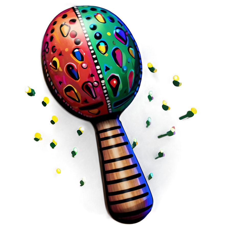 Maraca With Detailed Artwork Png 65 PNG Image