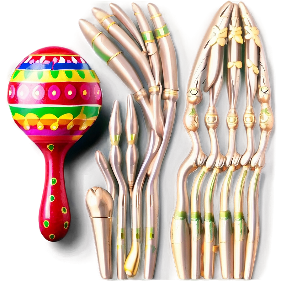 Maraca With Detailed Artwork Png Kmi PNG Image