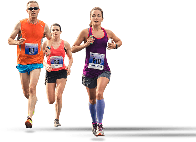 Marathon Runnersin Action PNG Image