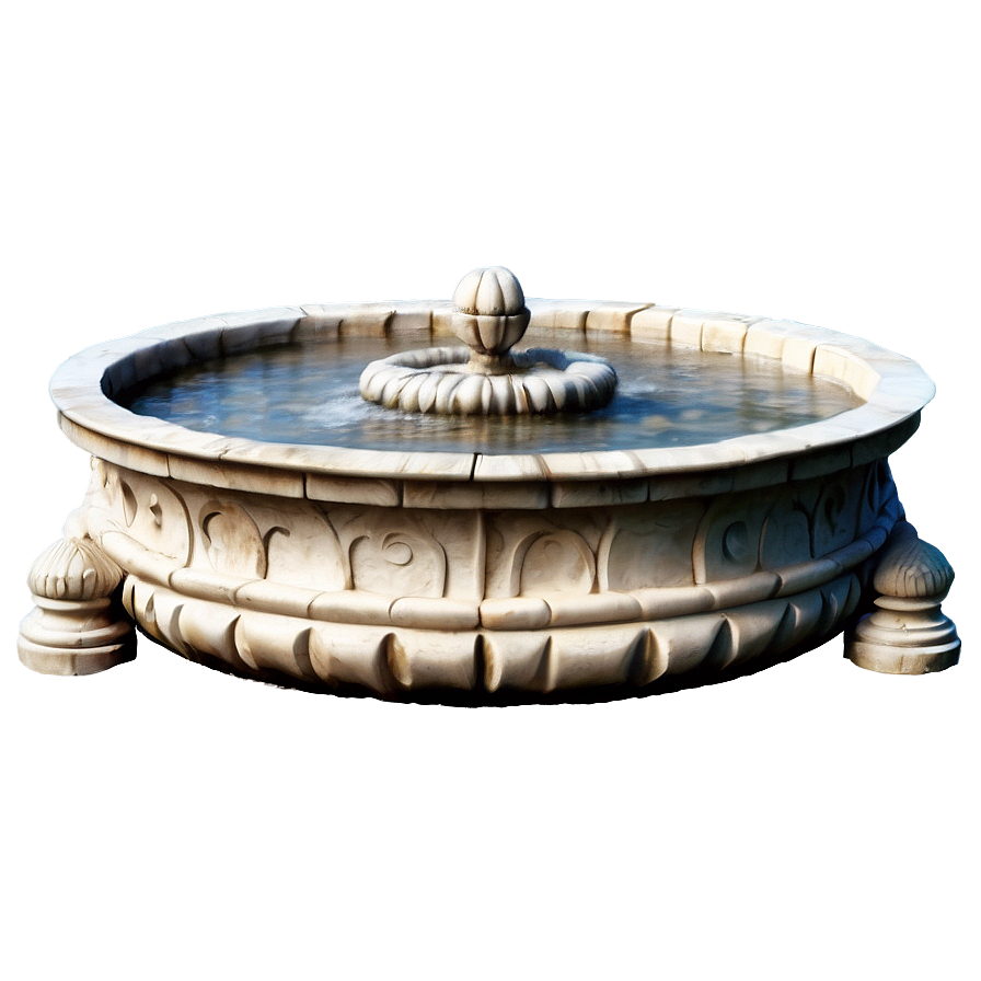 Marble Courtyard Fountain Png 77 PNG Image