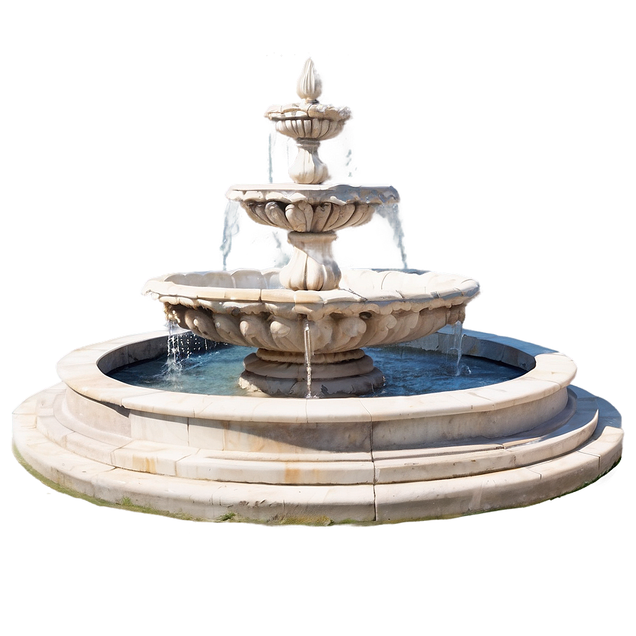 Marble Courtyard Fountain Png Qwj50 PNG Image