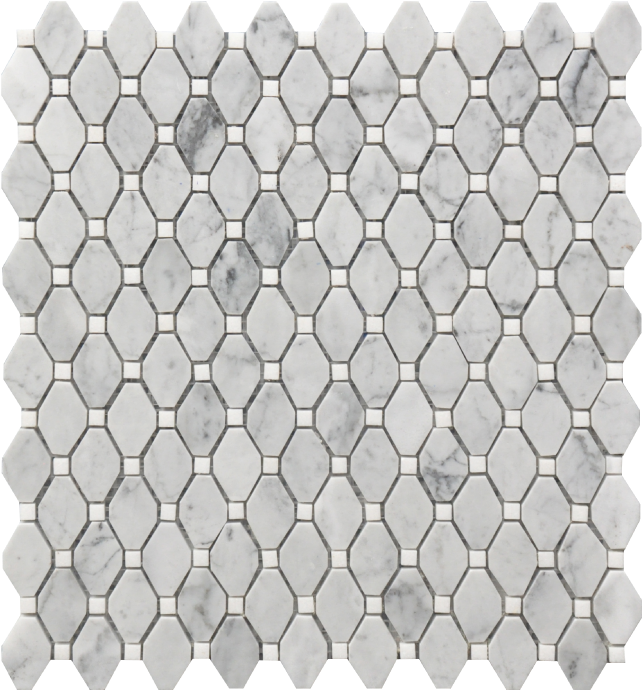 Marble Hexagon Tile Pattern PNG Image