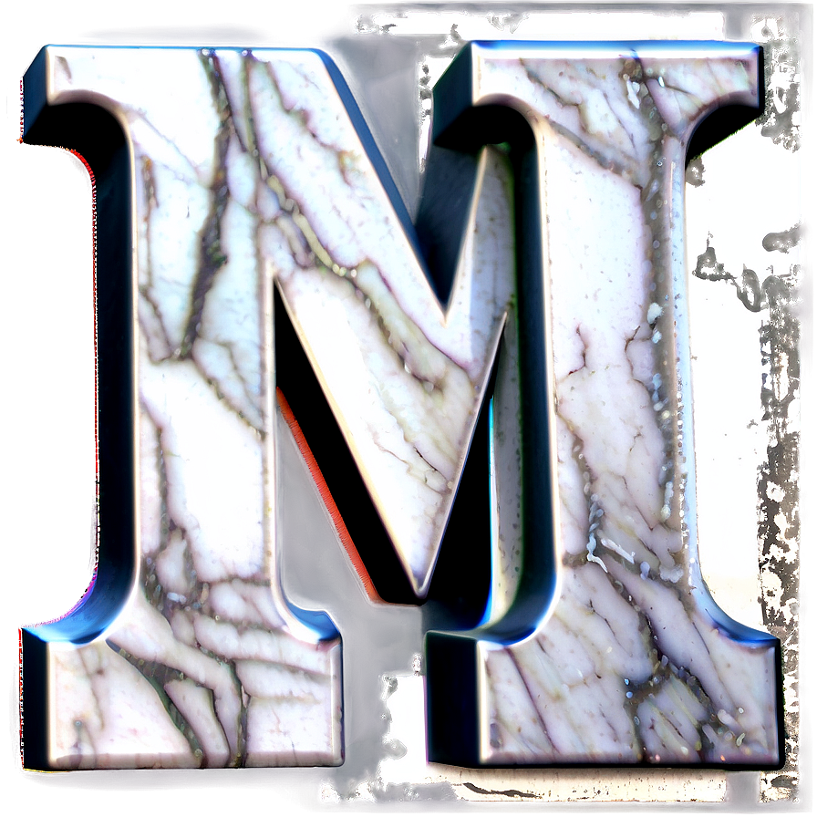 Marble Letter M Png Mnb32 PNG Image