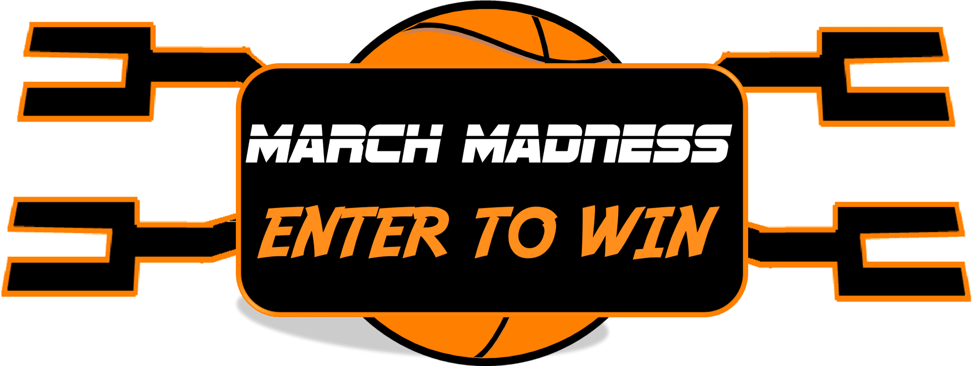 March Madness Enter To Win Banner PNG Image