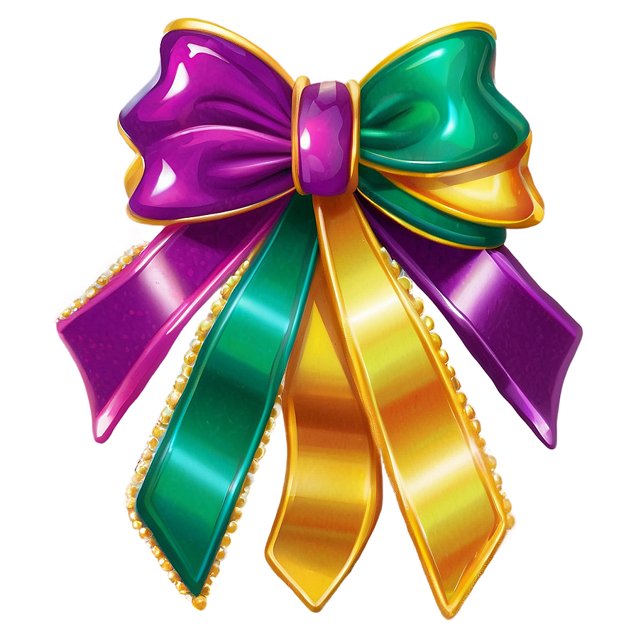 Mardi Gras Bow Png Iom PNG Image