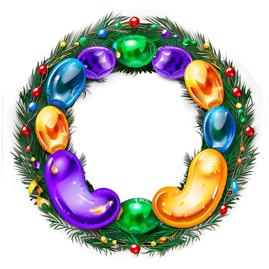 Mardi Gras Celebration Wreath Png 93 PNG Image