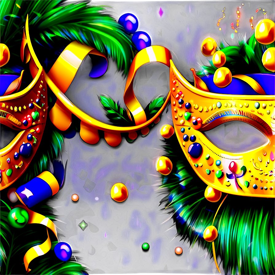 Mardi Gras Celebration Wreath Png Qgv73 PNG Image