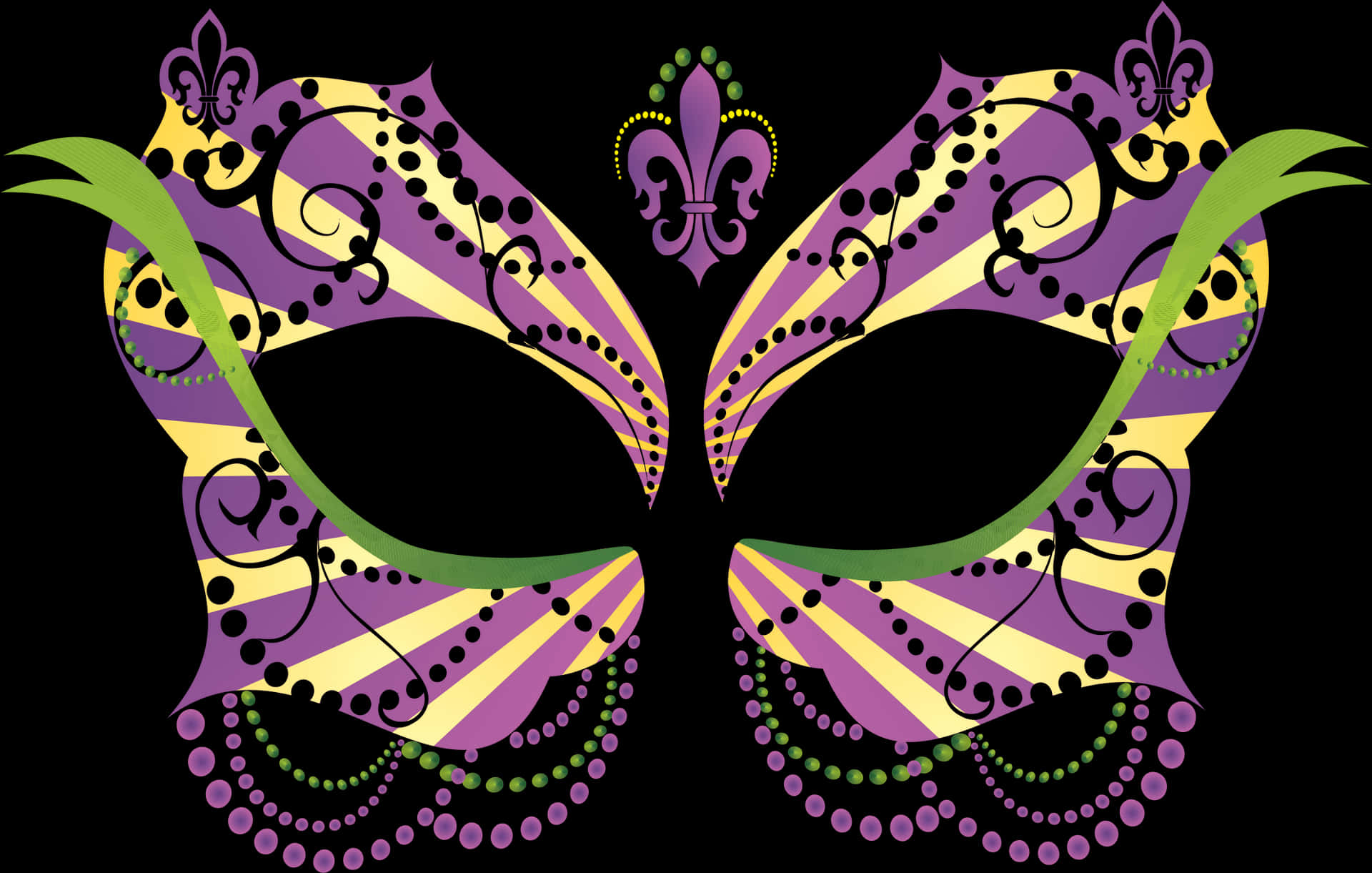 Mardi Gras Mask Design PNG Image